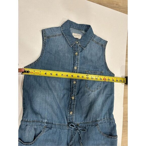 Universal Thread Womens dress Size S Sleeveless Button Up Blue Chambray Denim - Picture 4 of 9